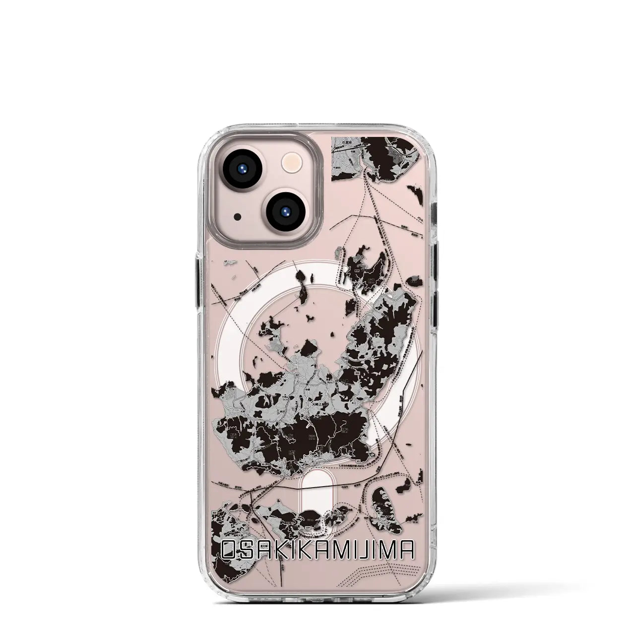 【大崎上島(広島県)】地図柄iPhoneケース(MagSafeタイプ)