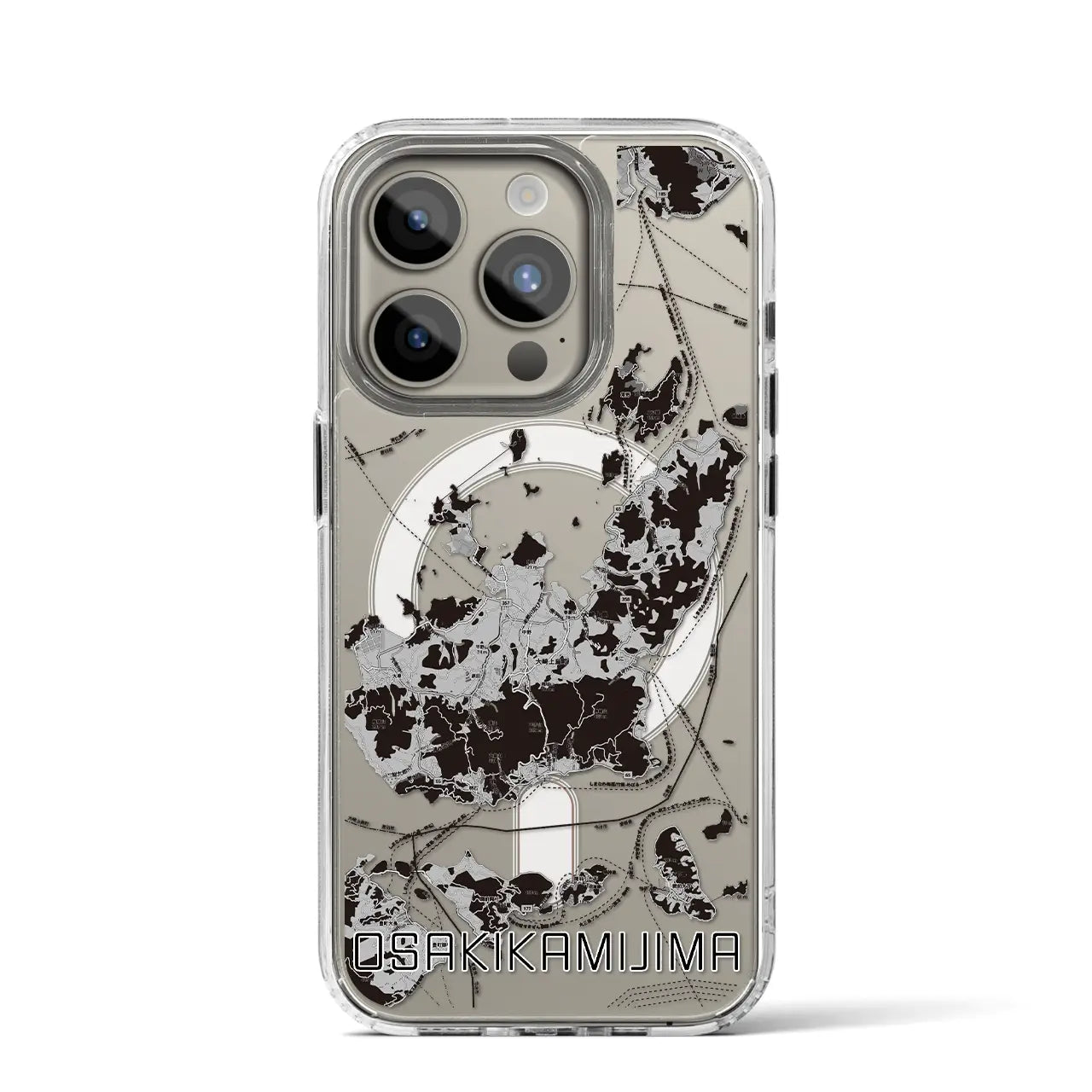 【大崎上島(広島県)】地図柄iPhoneケース(MagSafeタイプ)