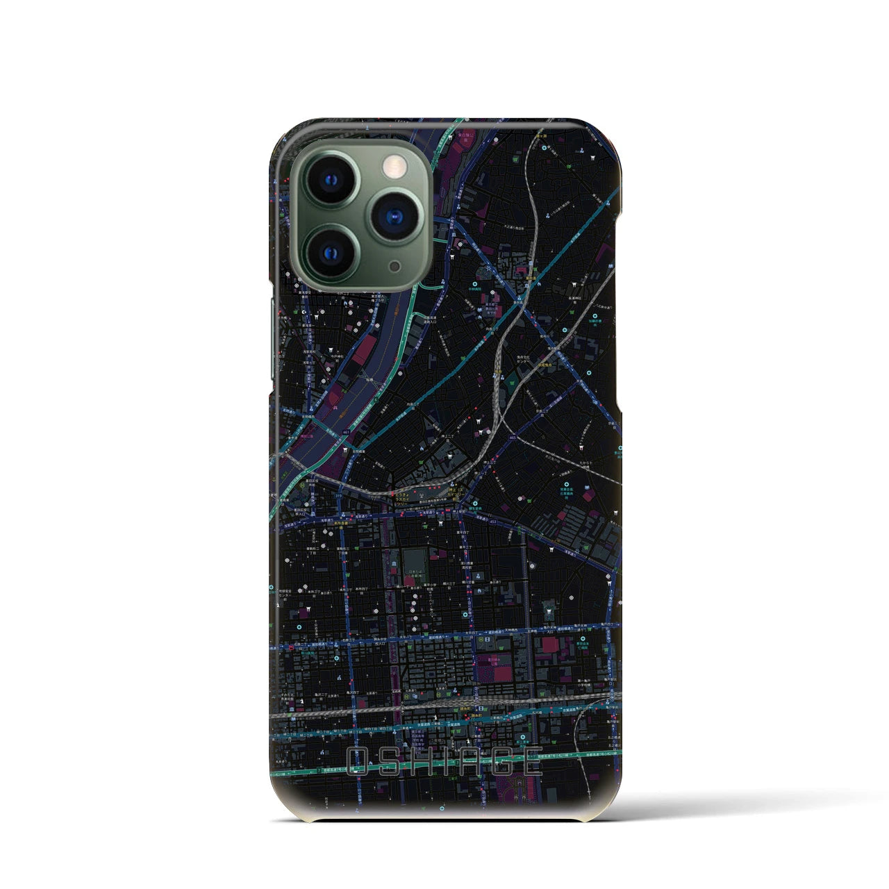 【押上(東京都)】地図柄iPhoneケース(バックカバータイプ)