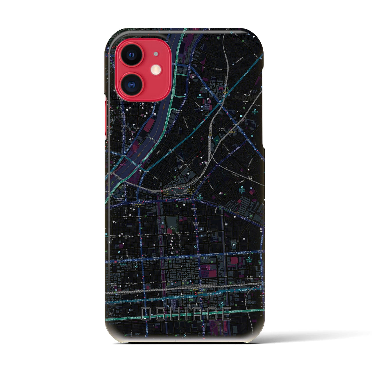 【押上(東京都)】地図柄iPhoneケース(バックカバータイプ)