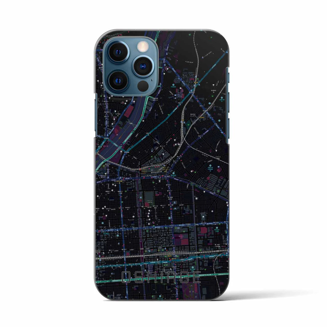【押上(東京都)】地図柄iPhoneケース(バックカバータイプ)