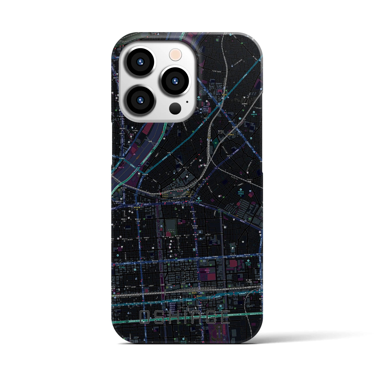 【押上(東京都)】地図柄iPhoneケース(バックカバータイプ)