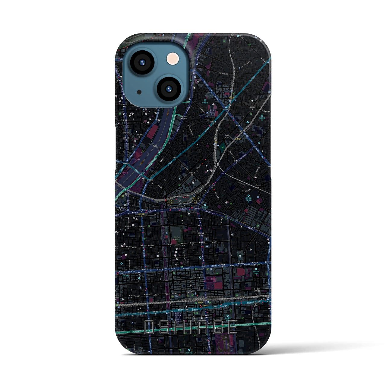 【押上(東京都)】地図柄iPhoneケース(バックカバータイプ)