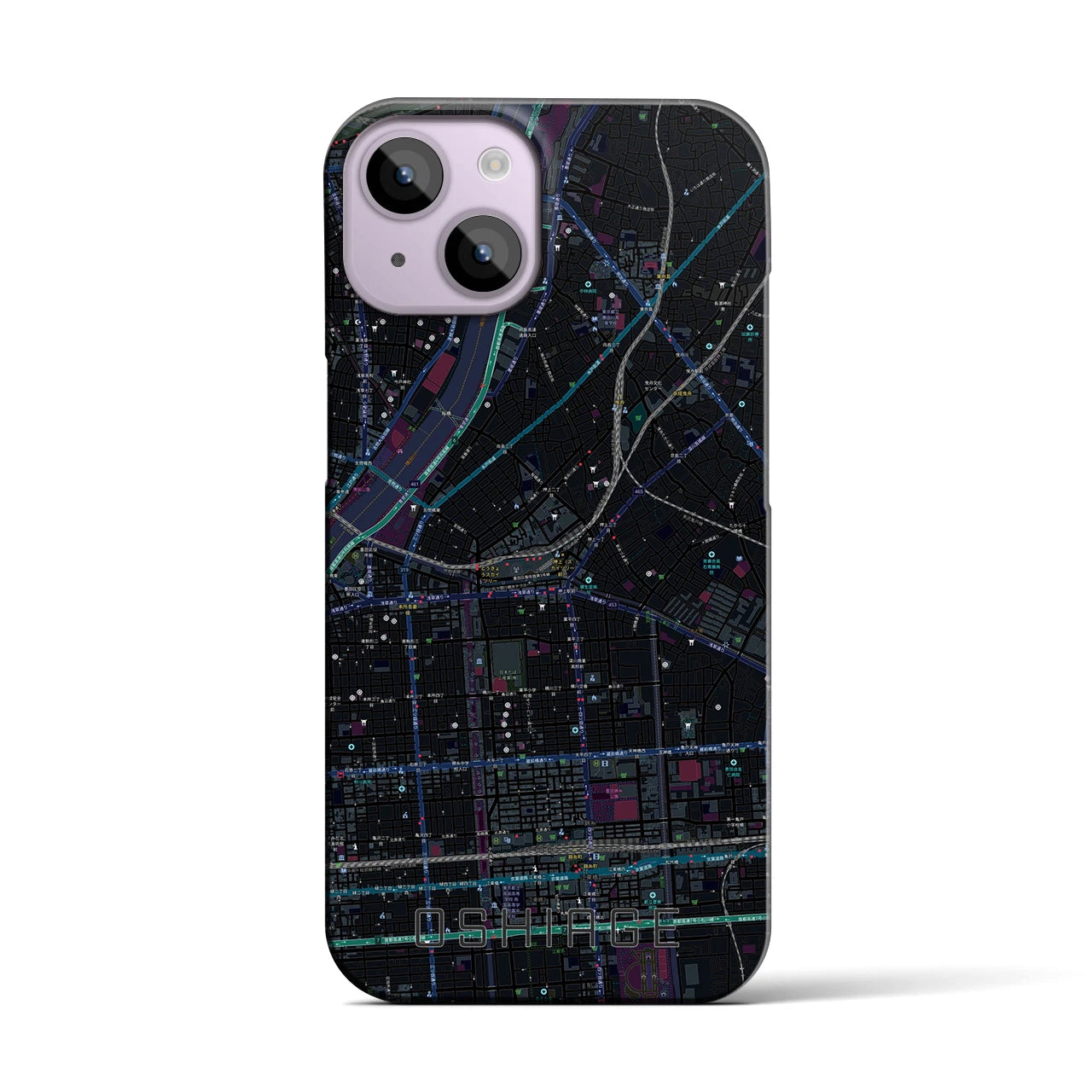 【押上(東京都)】地図柄iPhoneケース(バックカバータイプ)