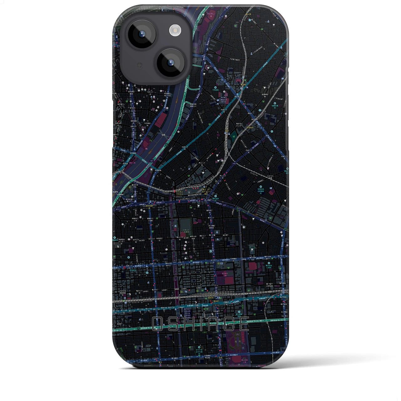 【押上(東京都)】地図柄iPhoneケース(バックカバータイプ)