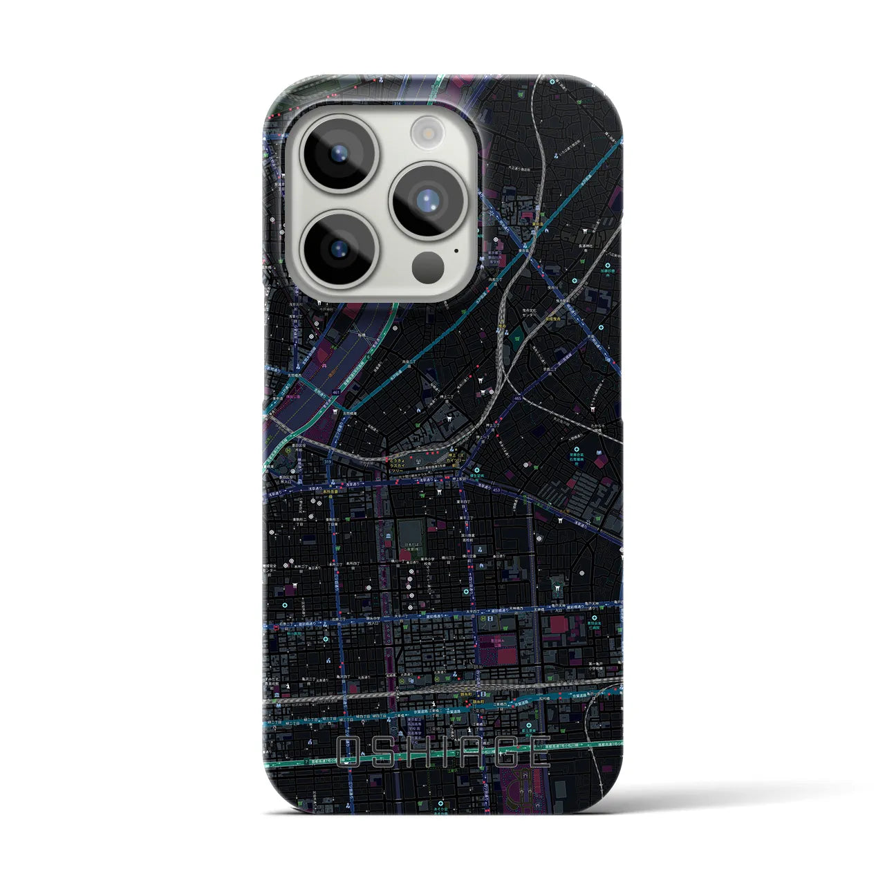 【押上(東京都)】地図柄iPhoneケース(バックカバータイプ)