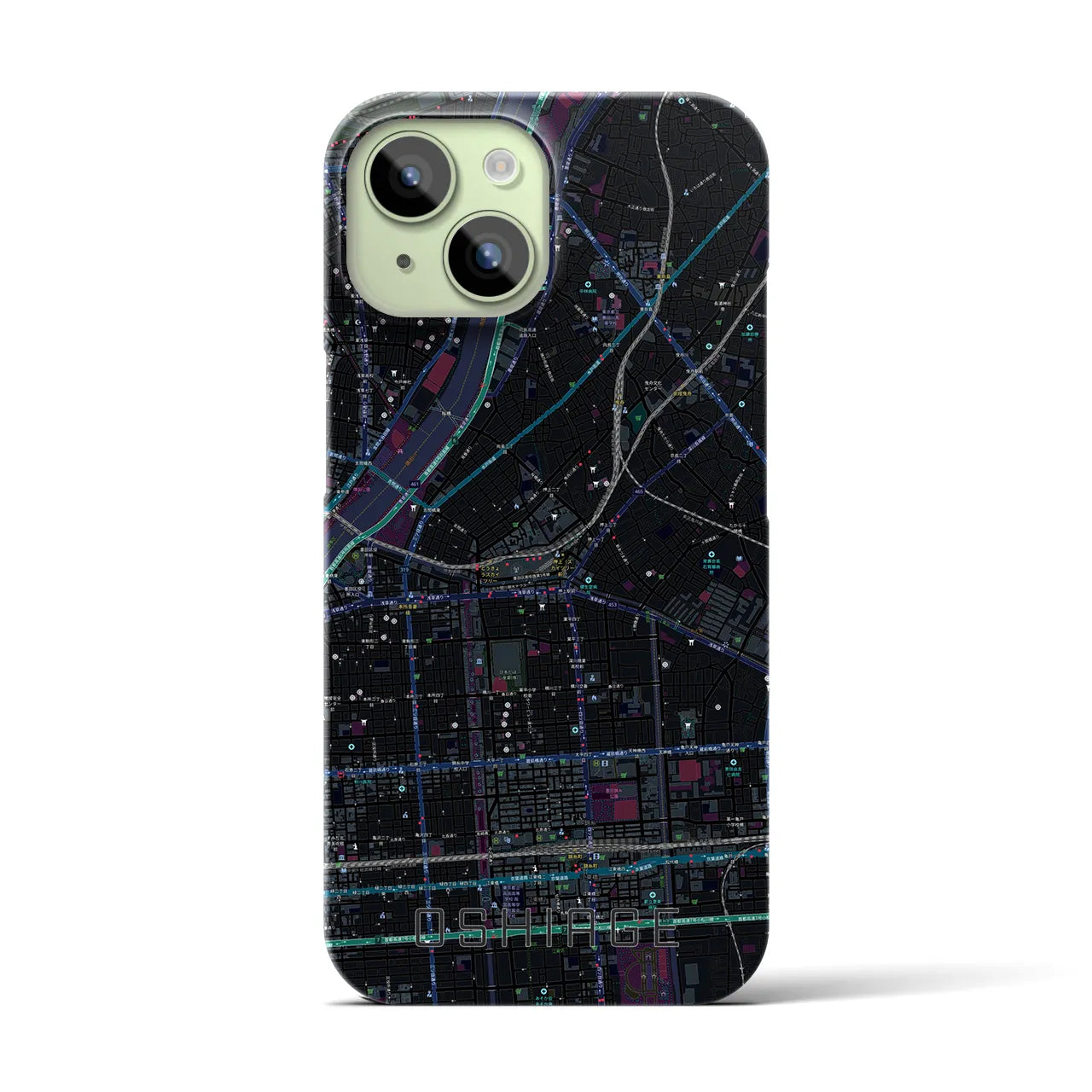 【押上(東京都)】地図柄iPhoneケース(バックカバータイプ)