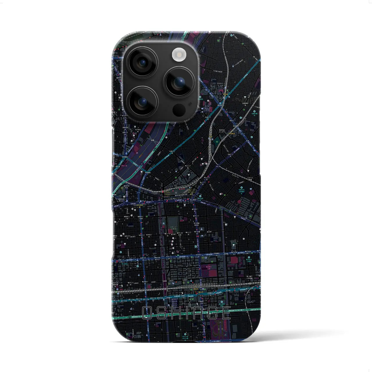 【押上(東京都)】地図柄iPhoneケース(バックカバータイプ)