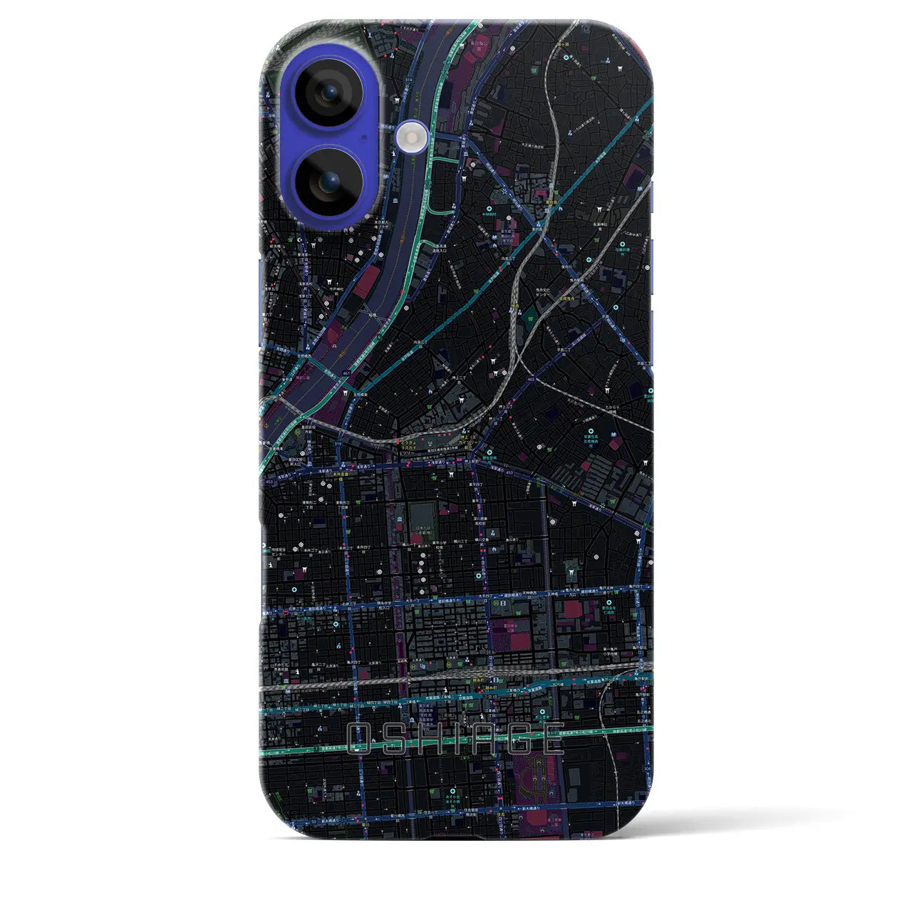 【押上(東京都)】地図柄iPhoneケース(バックカバータイプ)