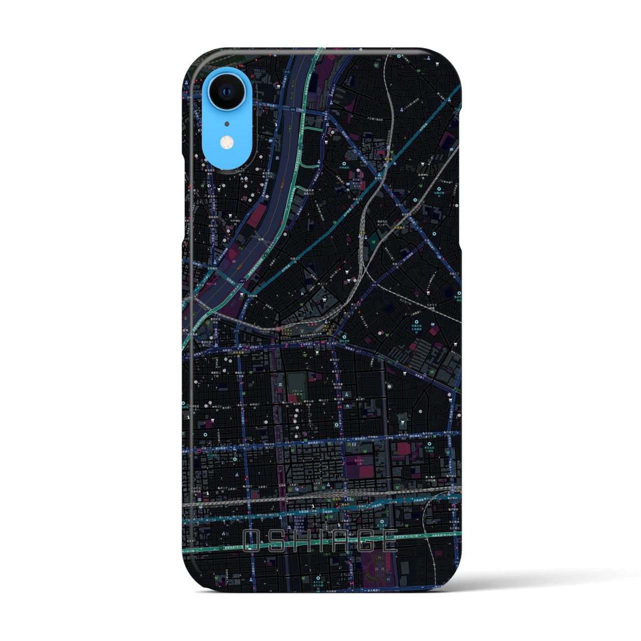 【押上(東京都)】地図柄iPhoneケース(バックカバータイプ)