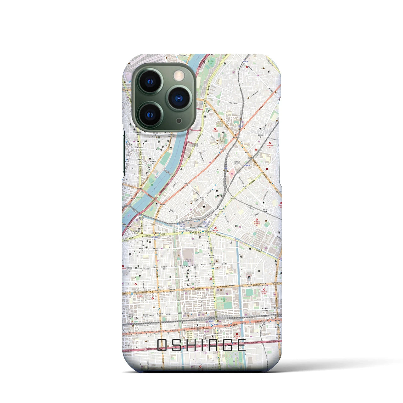 【押上(東京都)】地図柄iPhoneケース(バックカバータイプ)