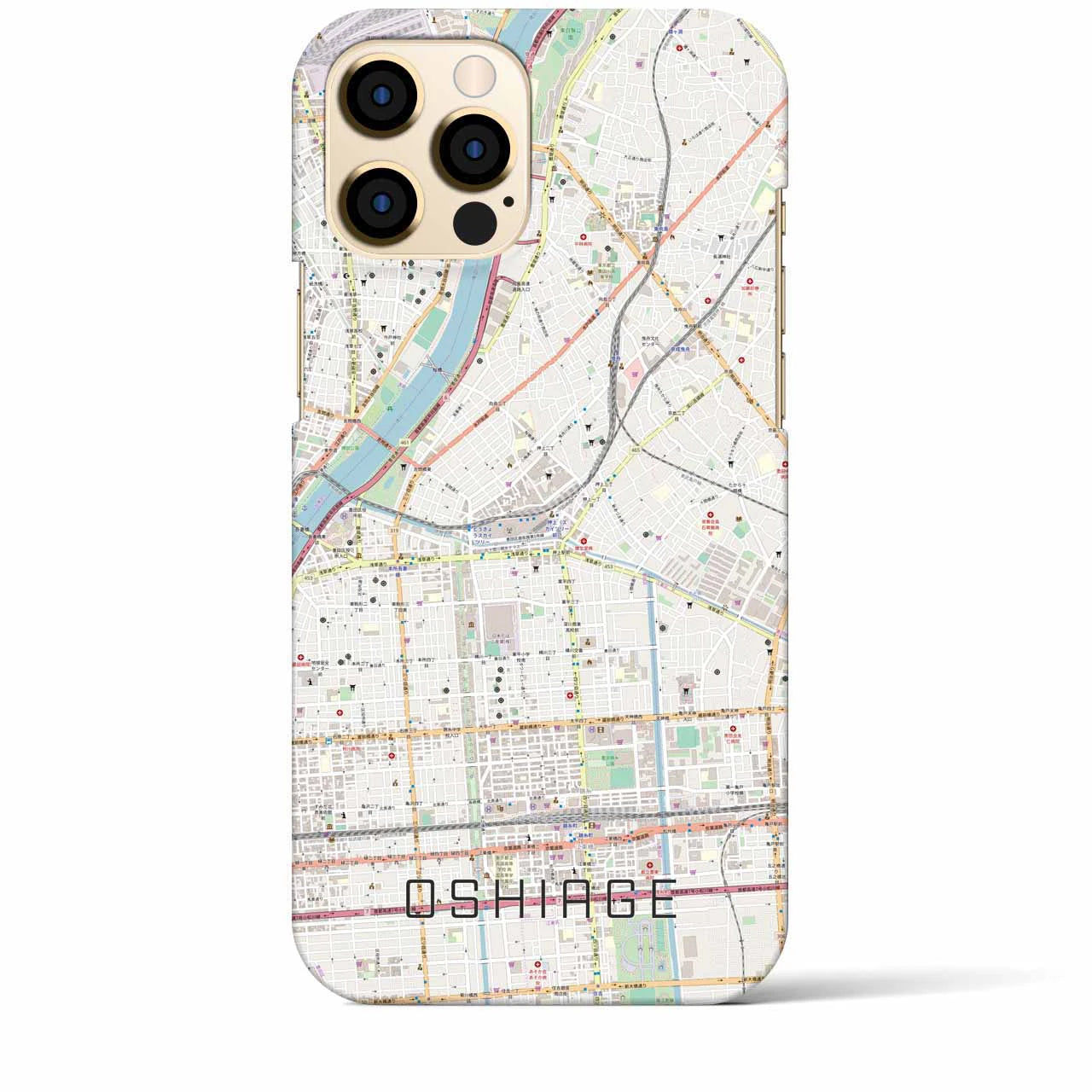 【押上(東京都)】地図柄iPhoneケース(バックカバータイプ)