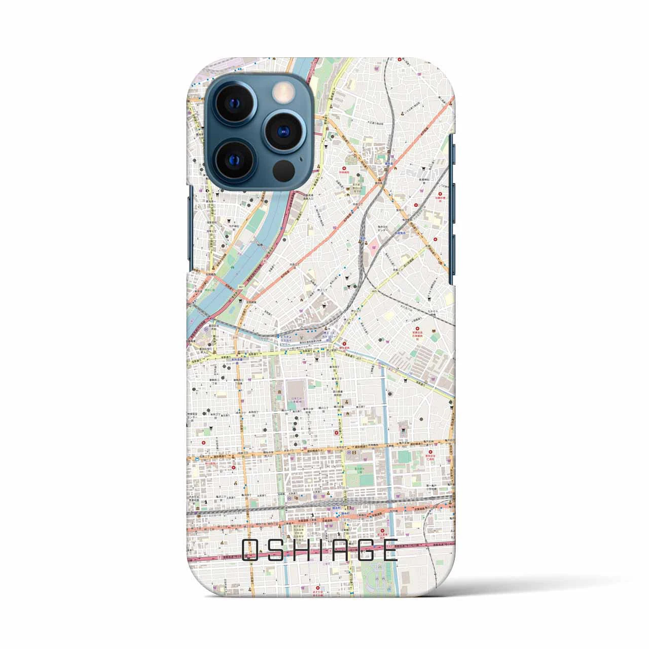 【押上(東京都)】地図柄iPhoneケース(バックカバータイプ)