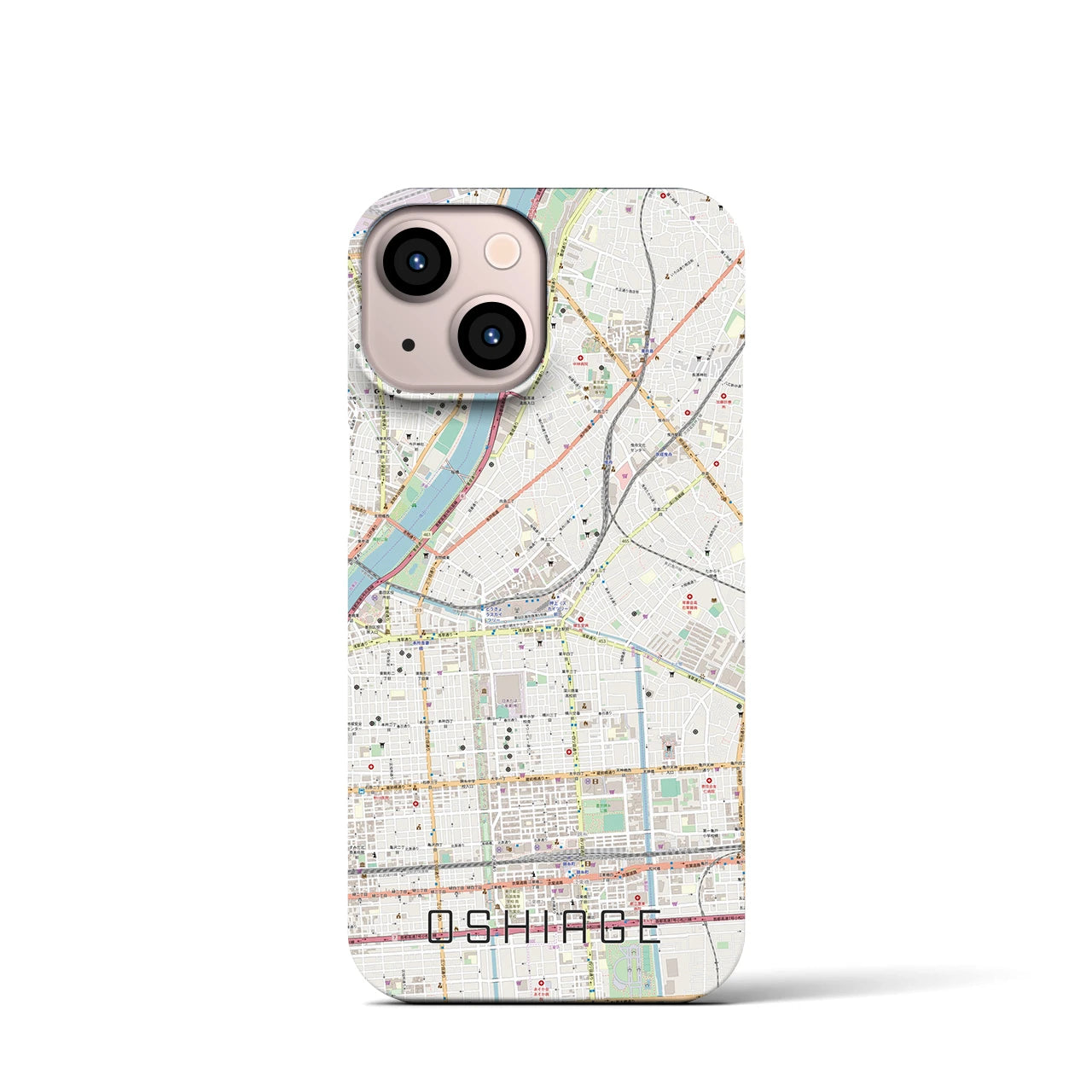【押上(東京都)】地図柄iPhoneケース(バックカバータイプ)