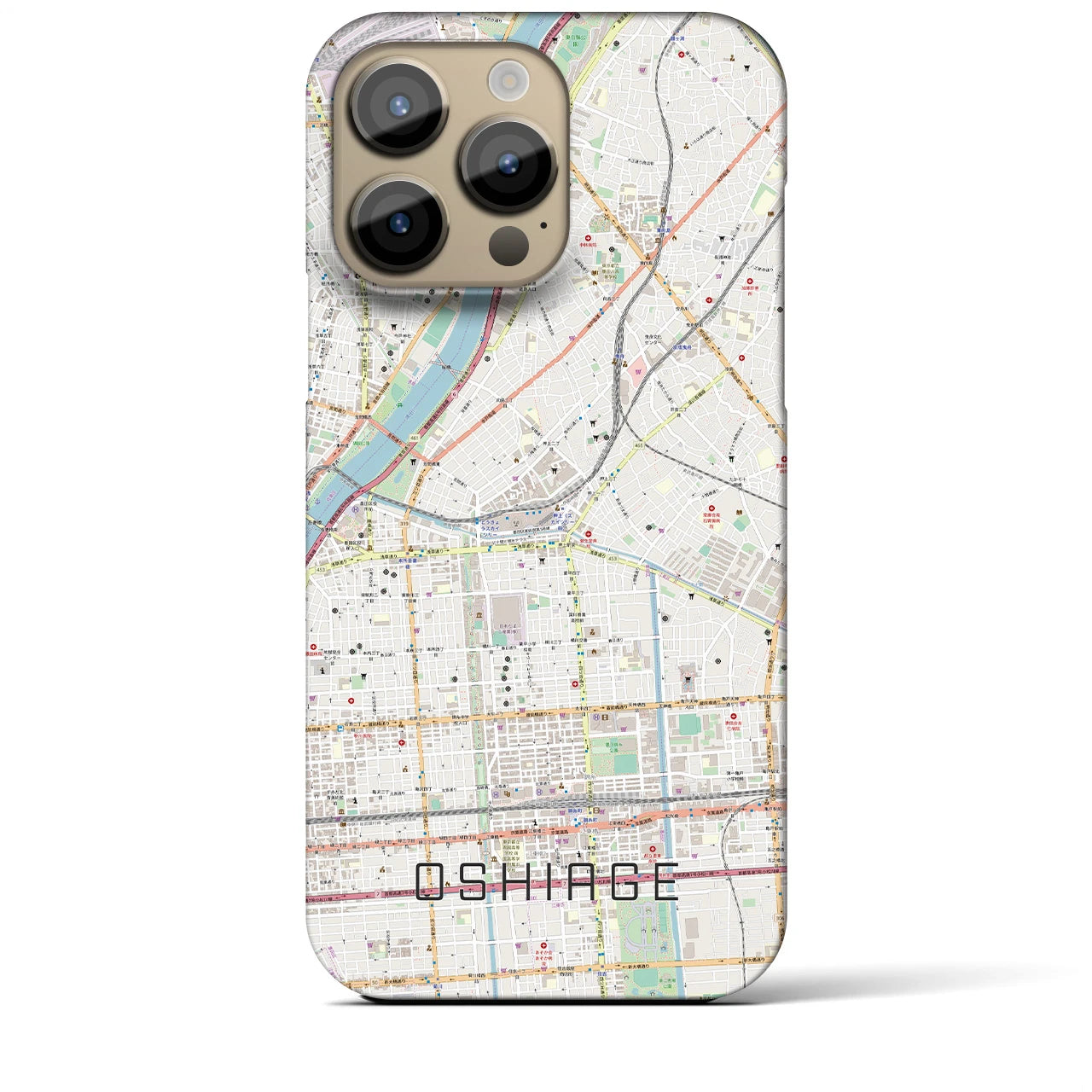 【押上(東京都)】地図柄iPhoneケース(バックカバータイプ)