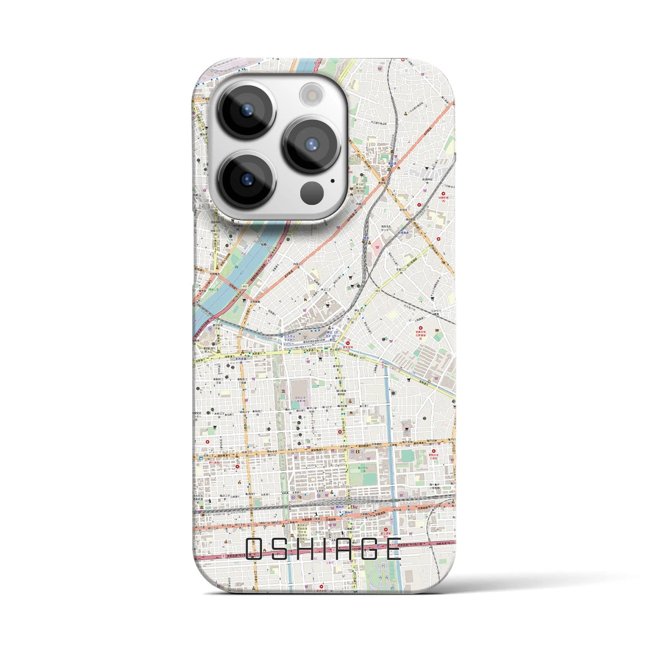 【押上(東京都)】地図柄iPhoneケース(バックカバータイプ)