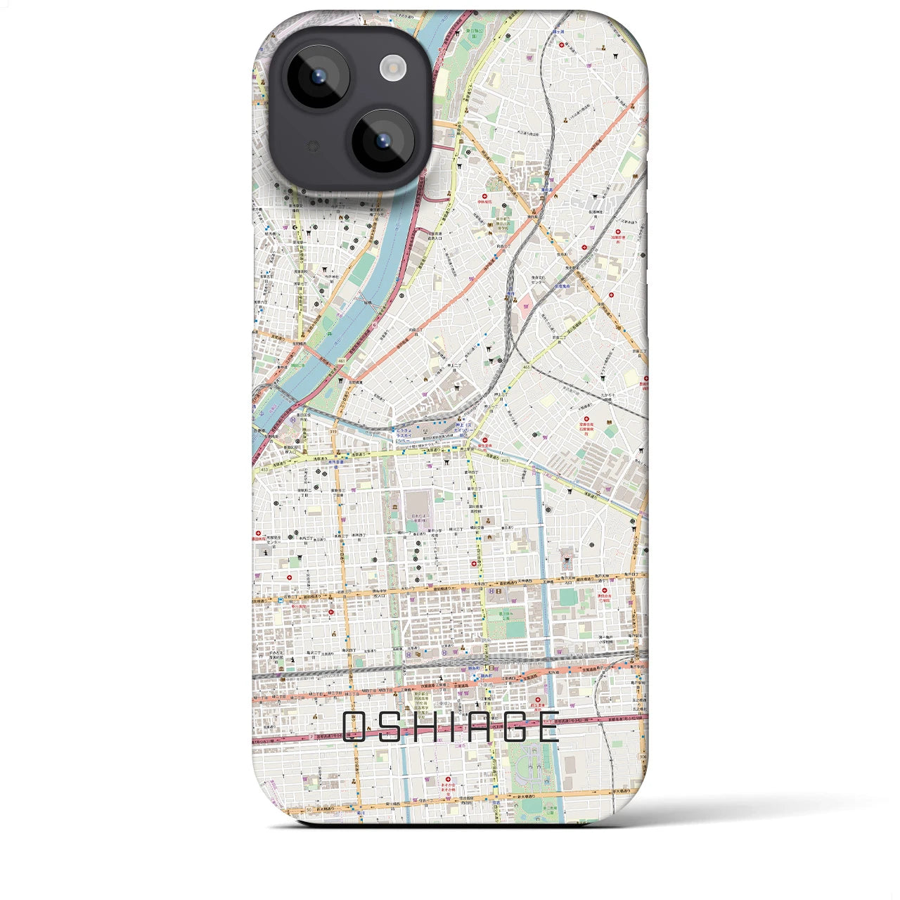 【押上(東京都)】地図柄iPhoneケース(バックカバータイプ)
