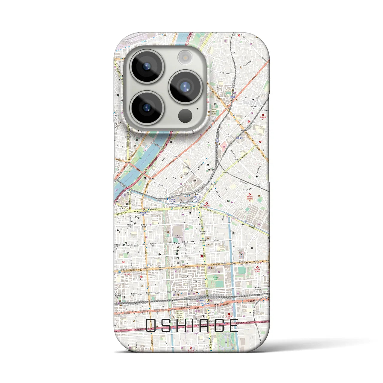 【押上(東京都)】地図柄iPhoneケース(バックカバータイプ)