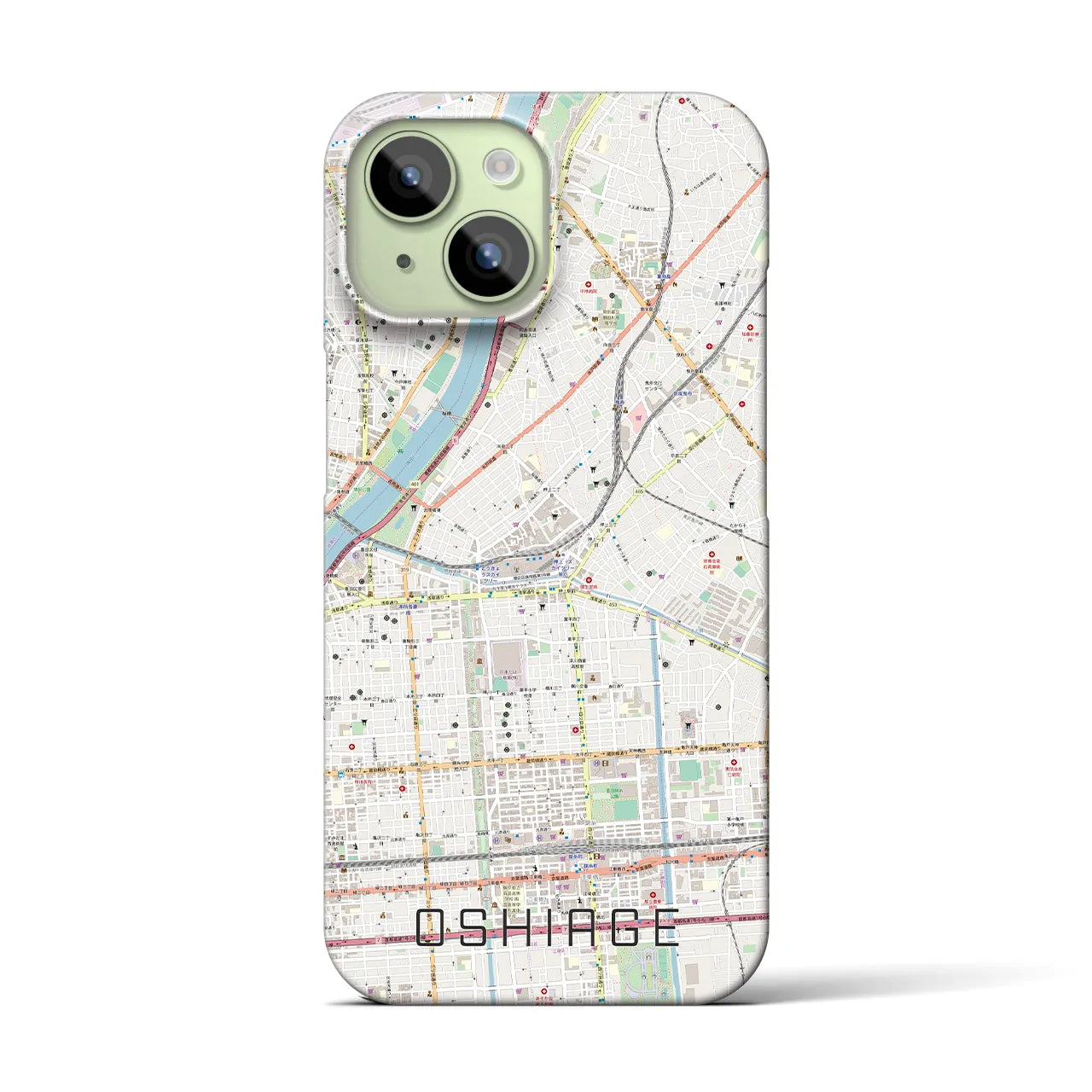 【押上(東京都)】地図柄iPhoneケース(バックカバータイプ)