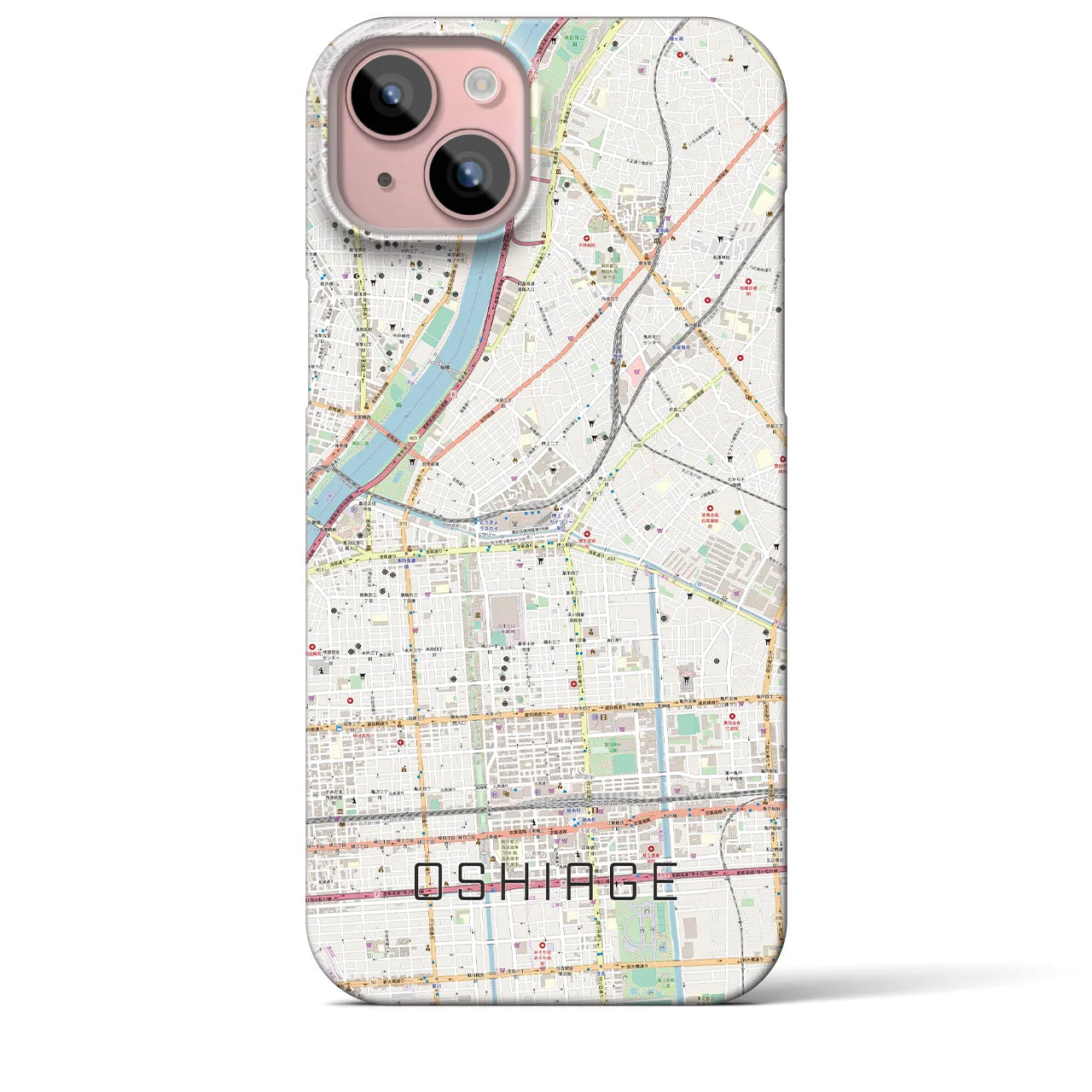 【押上(東京都)】地図柄iPhoneケース(バックカバータイプ)