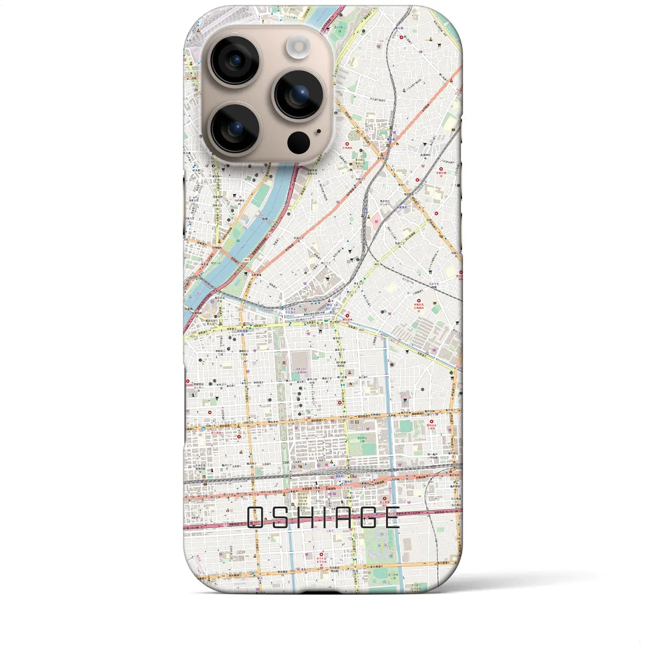 【押上(東京都)】地図柄iPhoneケース(バックカバータイプ)