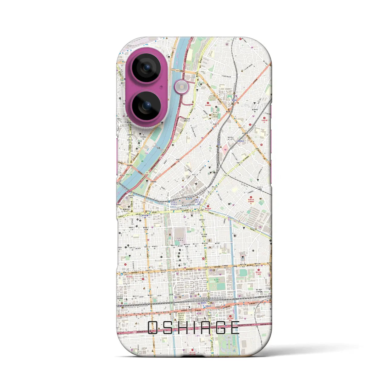 【押上(東京都)】地図柄iPhoneケース(バックカバータイプ)