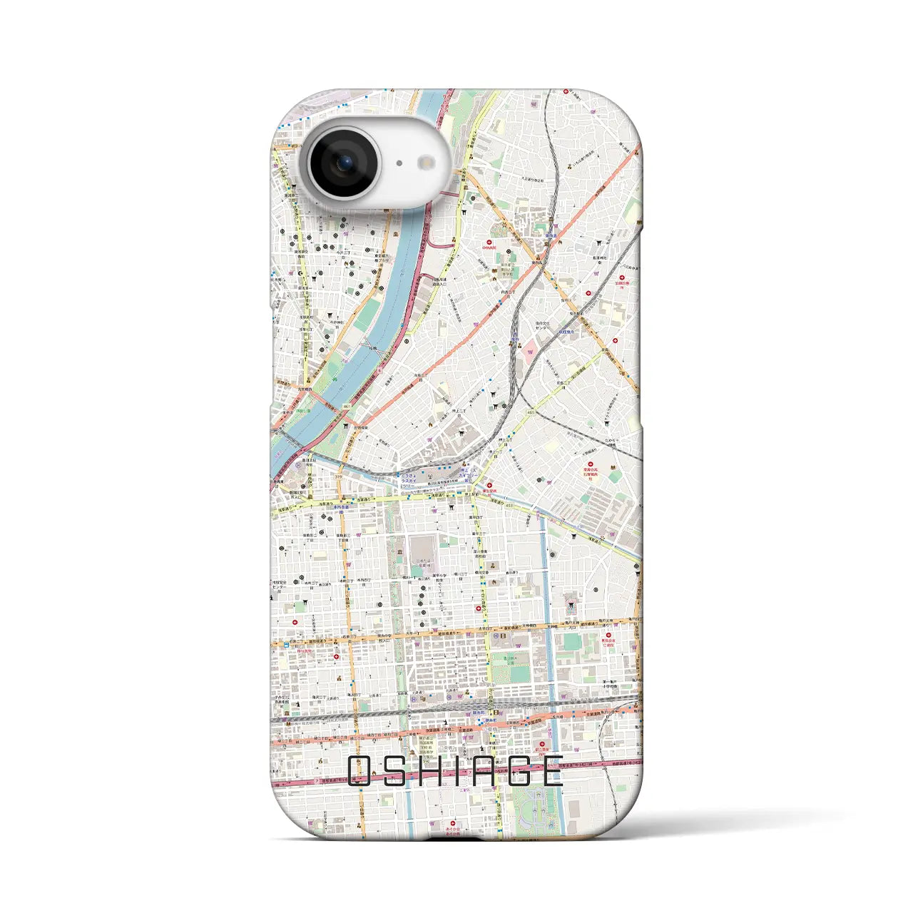 【押上(東京都)】地図柄iPhoneケース(バックカバータイプ)