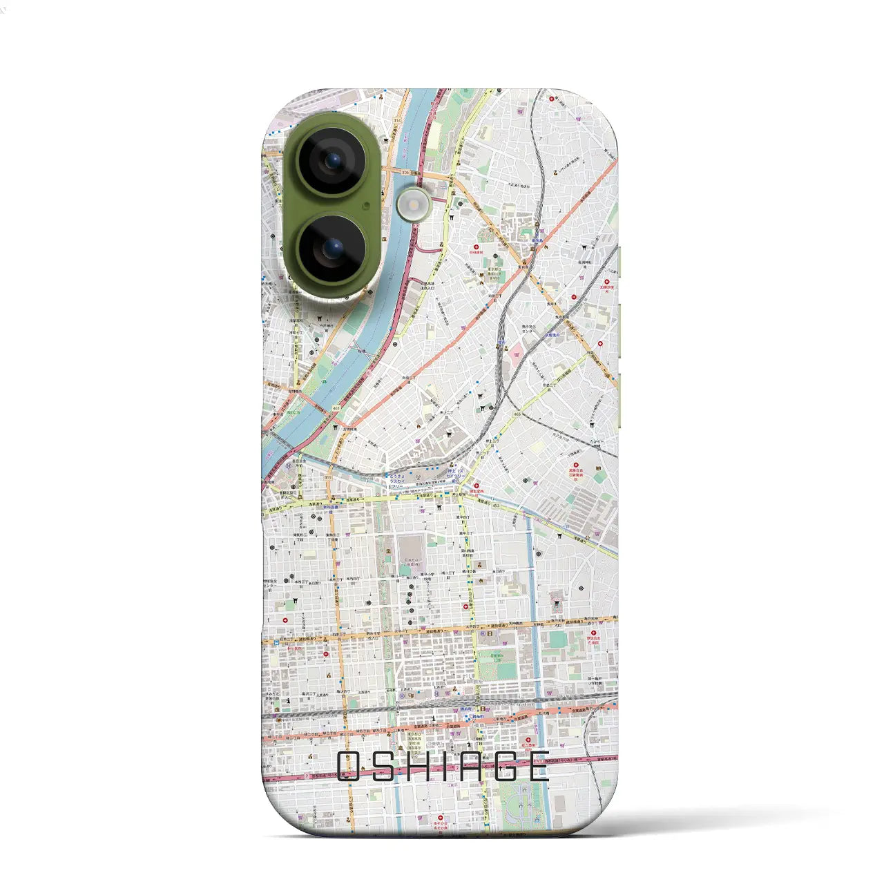 【押上(東京都)】地図柄iPhoneケース(バックカバータイプ)
