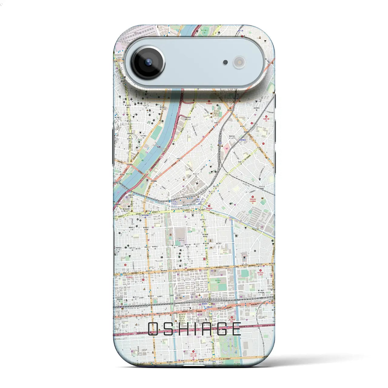 【押上(東京都)】地図柄iPhoneケース(バックカバータイプ)