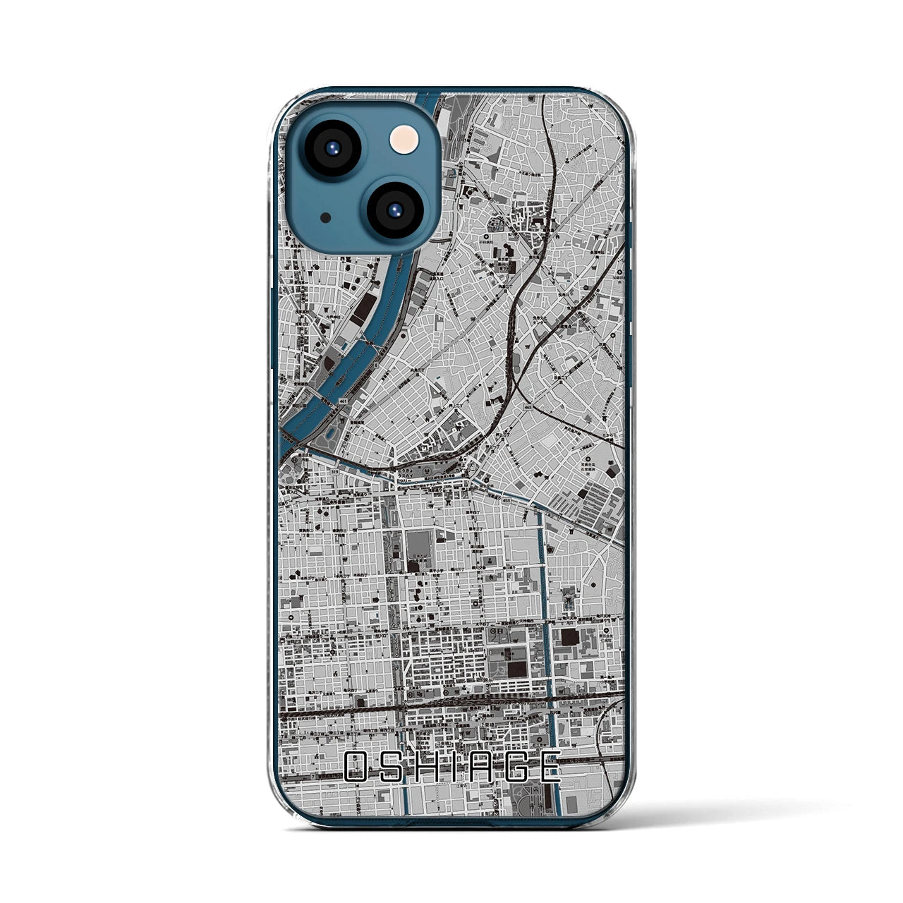 【押上(東京都)】地図柄iPhoneケース(クリアタイプ)