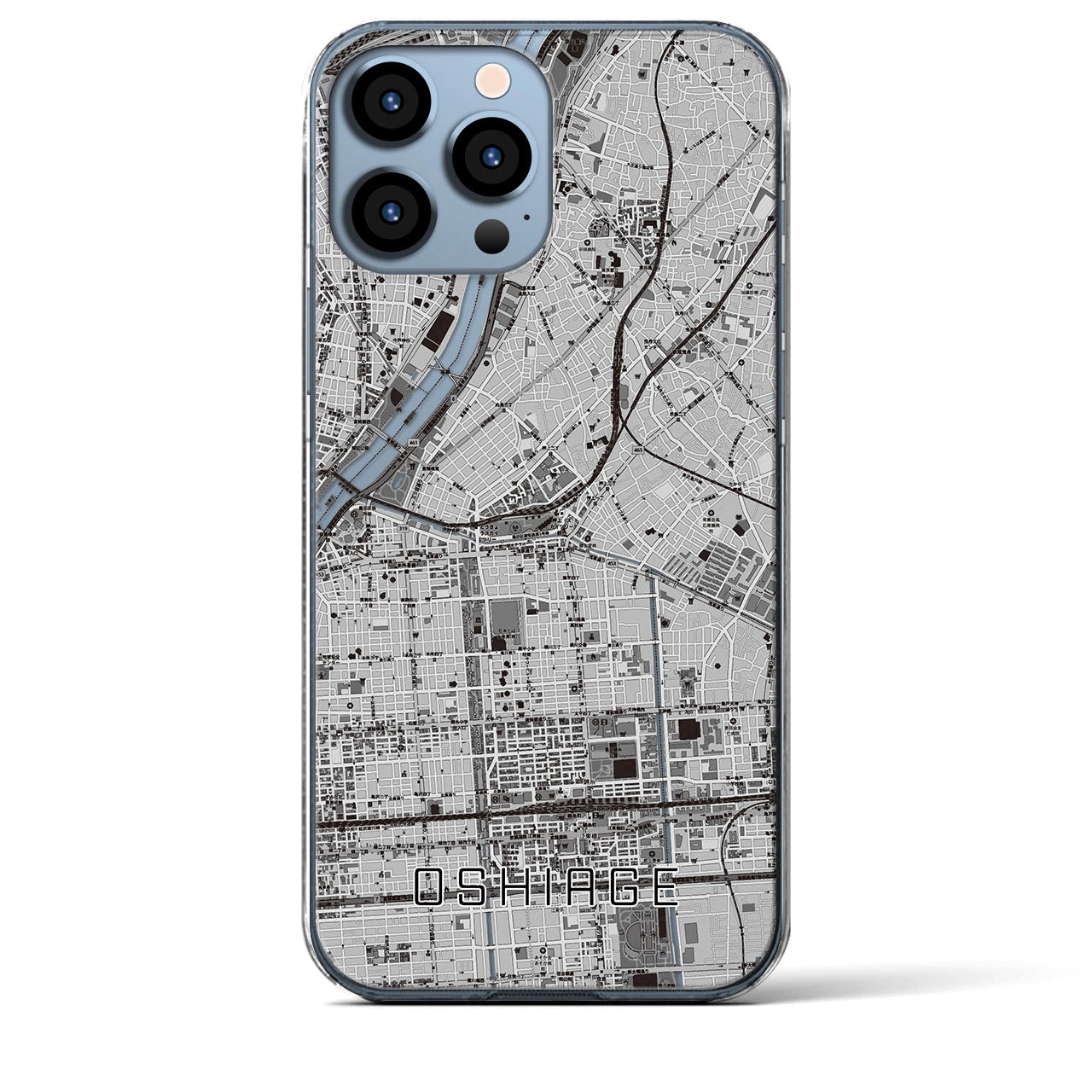 【押上(東京都)】地図柄iPhoneケース(クリアタイプ)