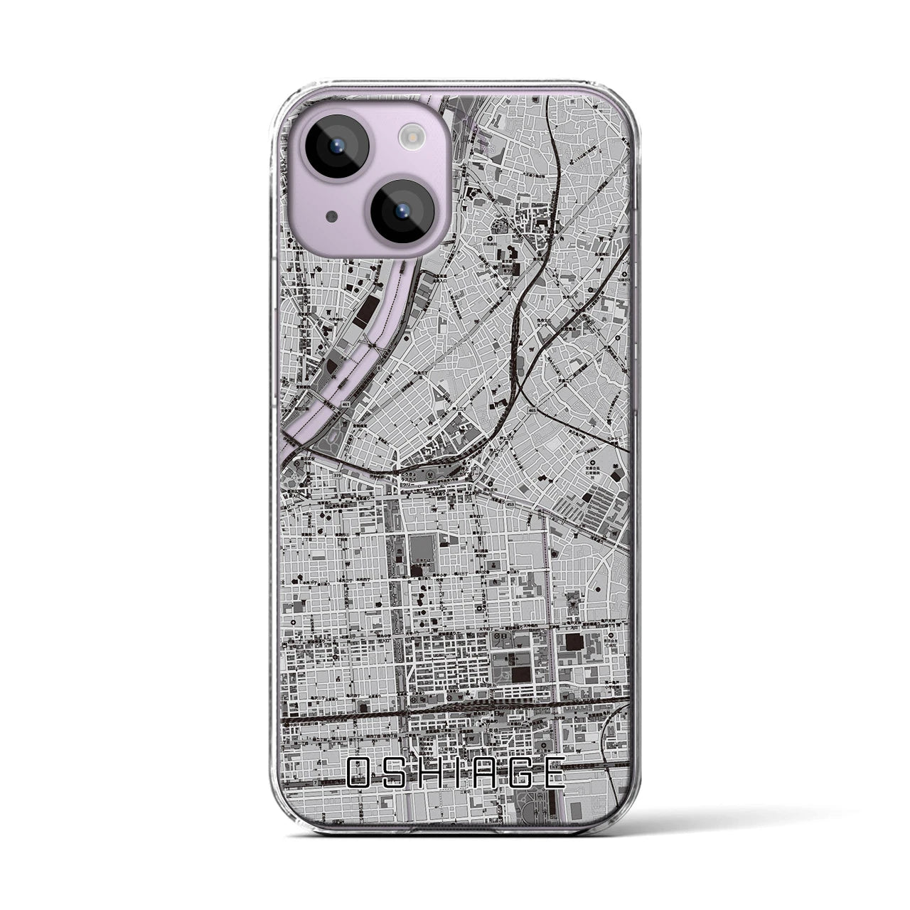 【押上(東京都)】地図柄iPhoneケース(クリアタイプ)