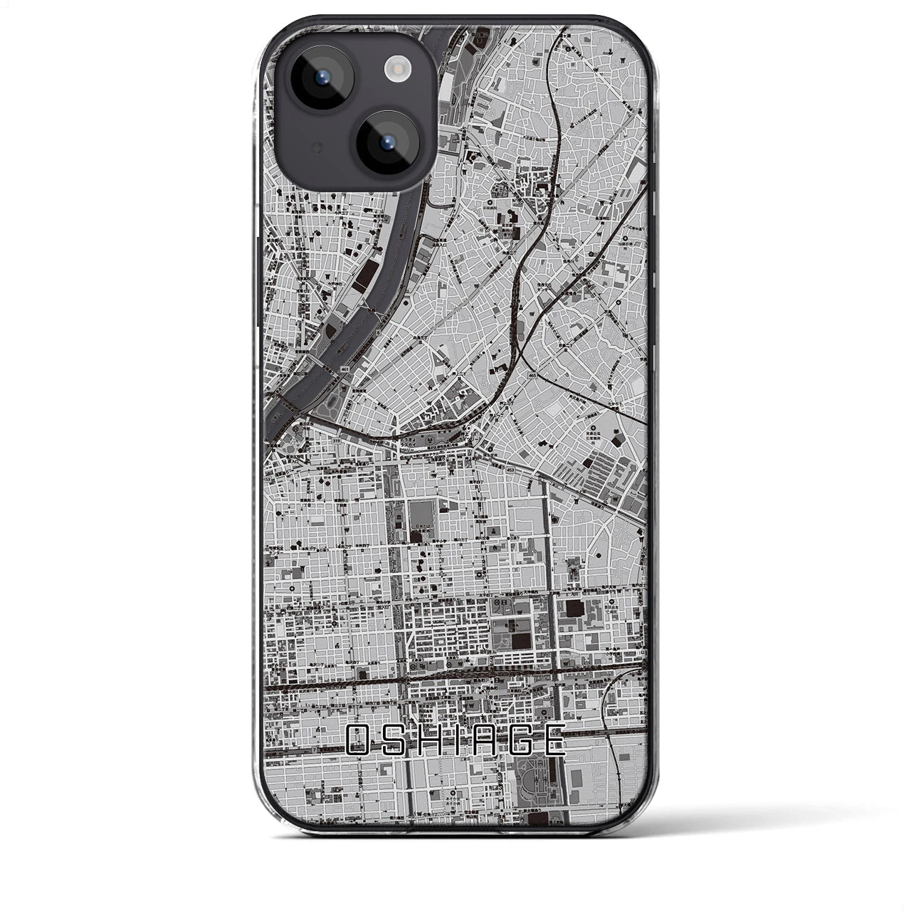 【押上(東京都)】地図柄iPhoneケース(クリアタイプ)