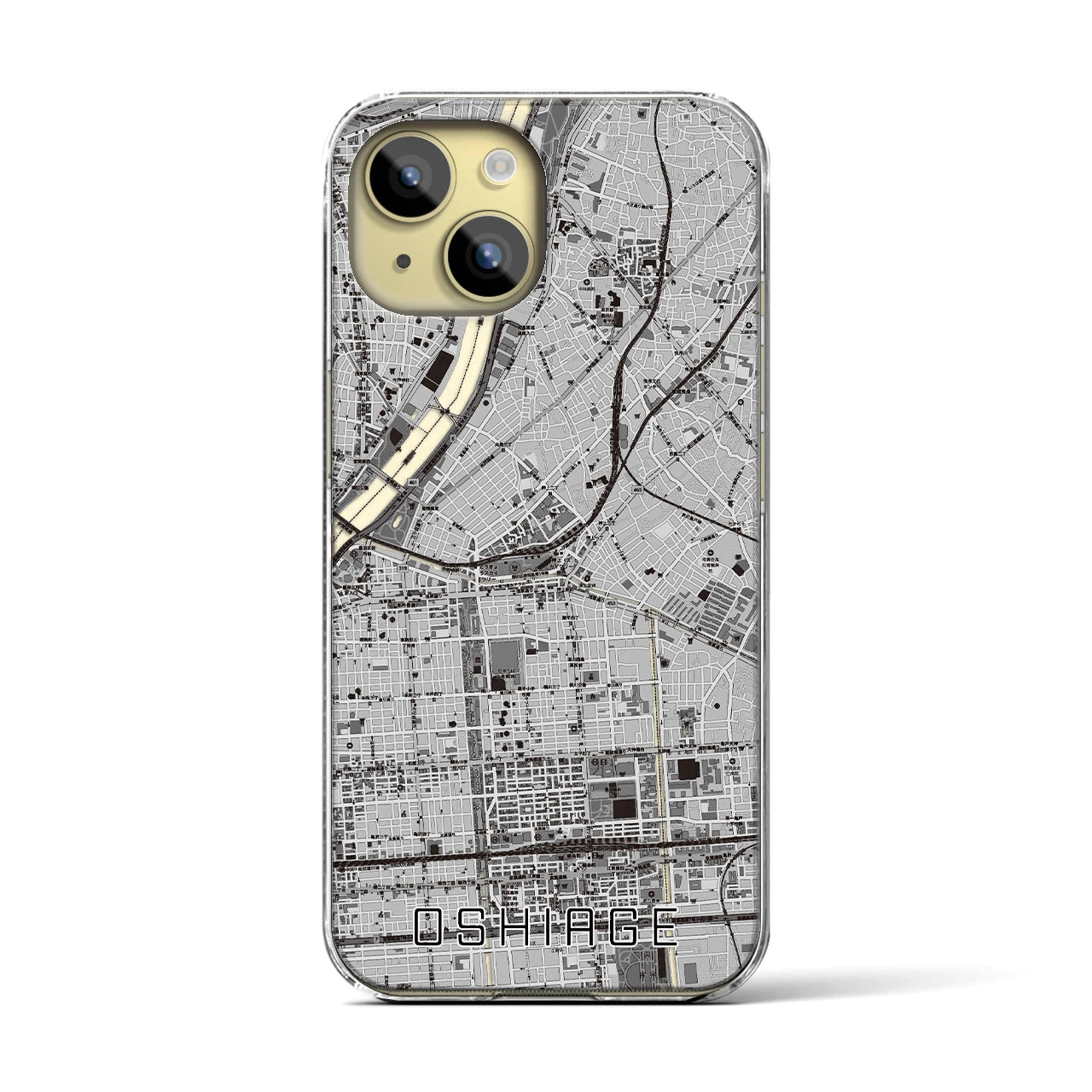 【押上(東京都)】地図柄iPhoneケース(クリアタイプ)