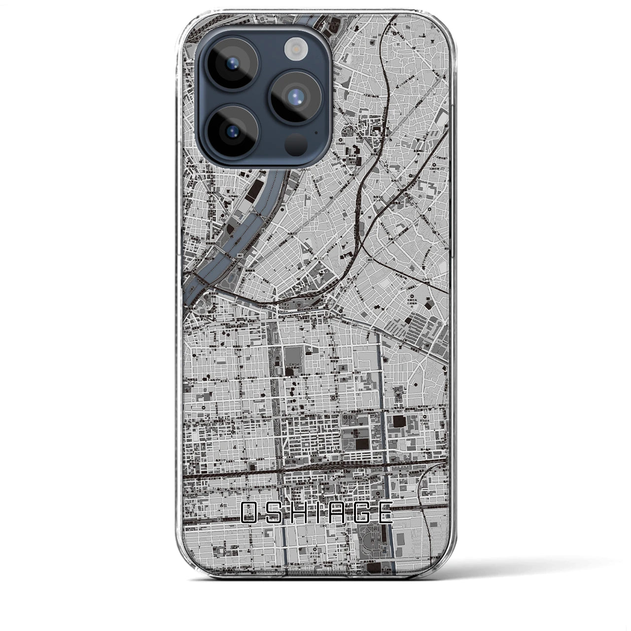 【押上(東京都)】地図柄iPhoneケース(クリアタイプ)