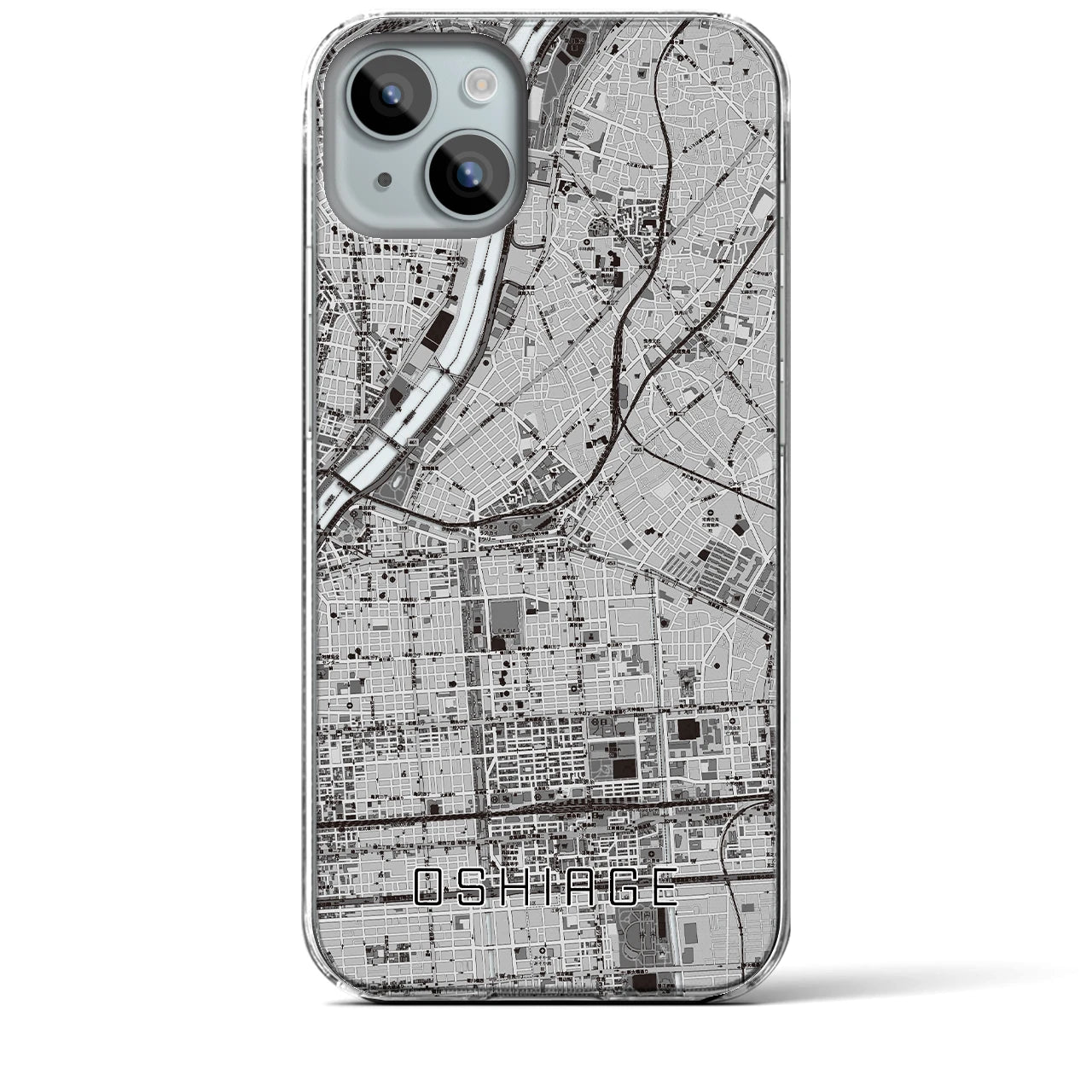 【押上(東京都)】地図柄iPhoneケース(クリアタイプ)