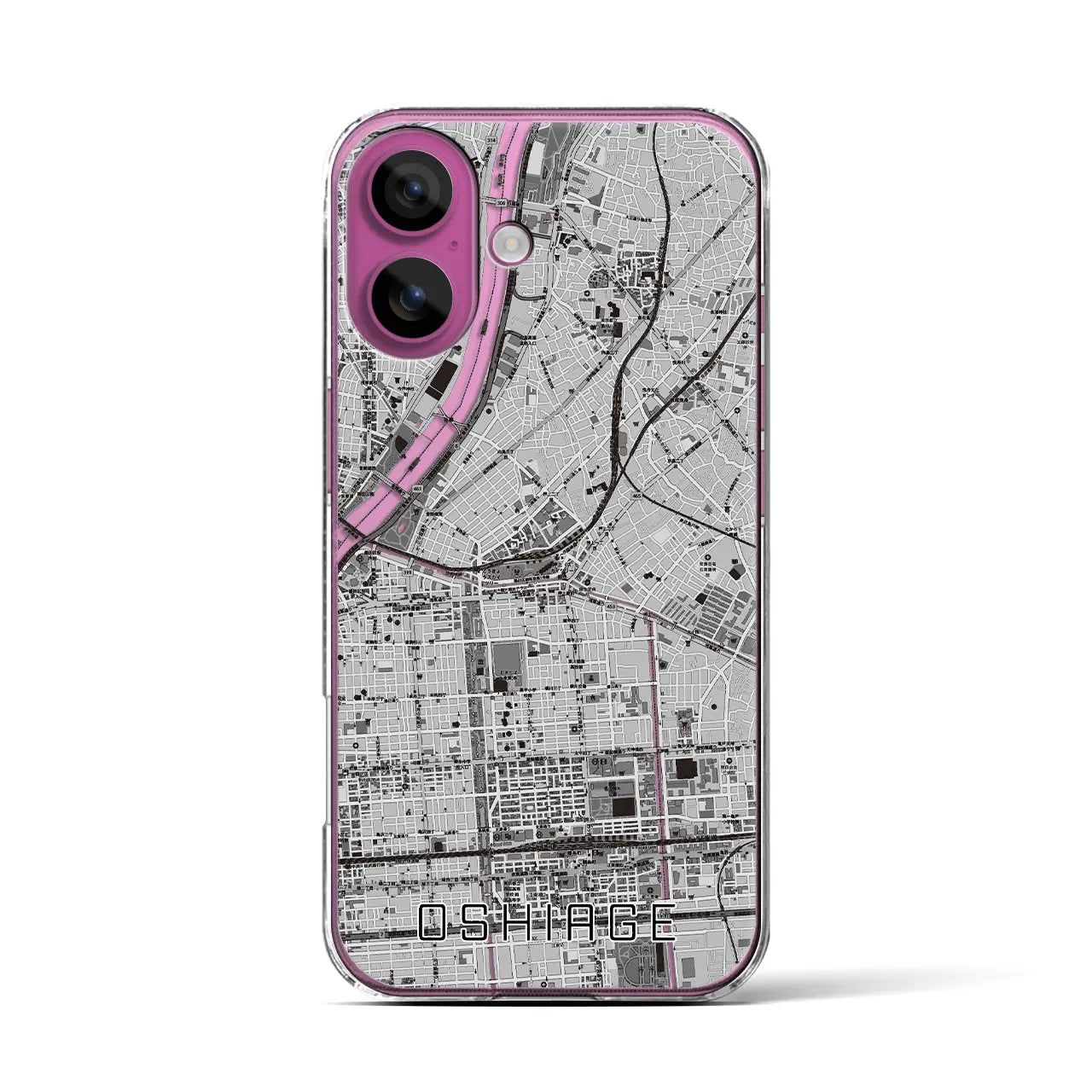 【押上(東京都)】地図柄iPhoneケース(クリアタイプ)
