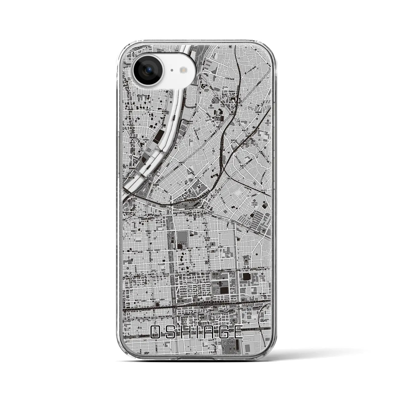 【押上(東京都)】地図柄iPhoneケース(クリアタイプ)