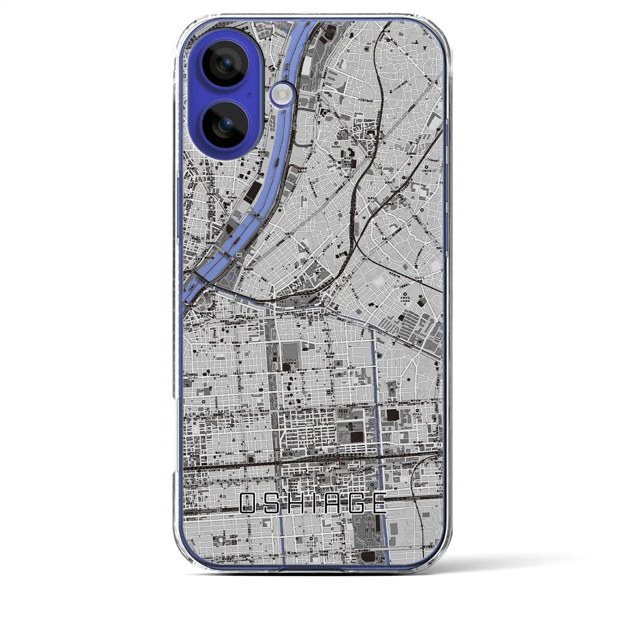 【押上(東京都)】地図柄iPhoneケース(クリアタイプ)