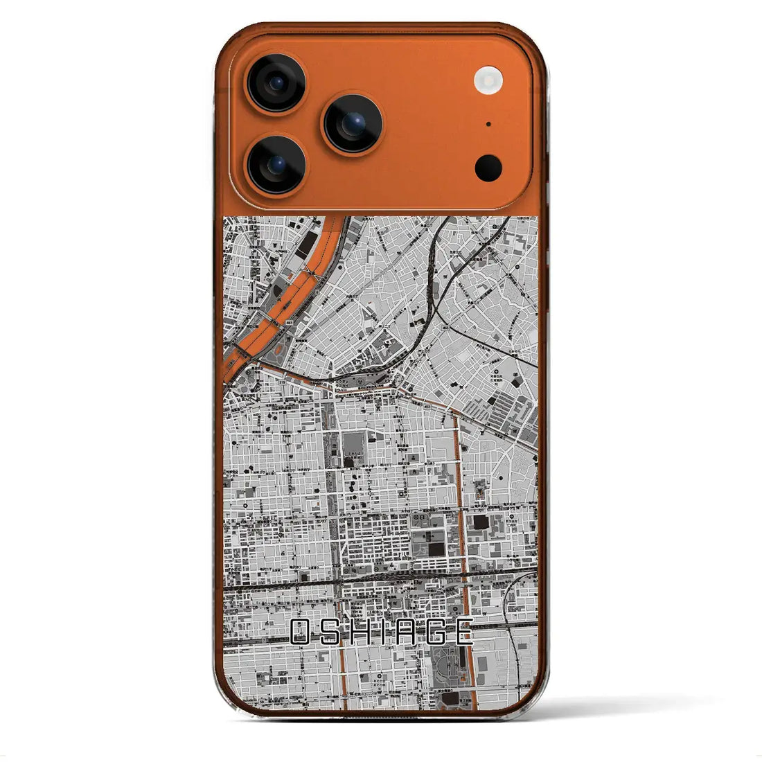 【押上(東京都)】地図柄iPhoneケース(クリアタイプ)