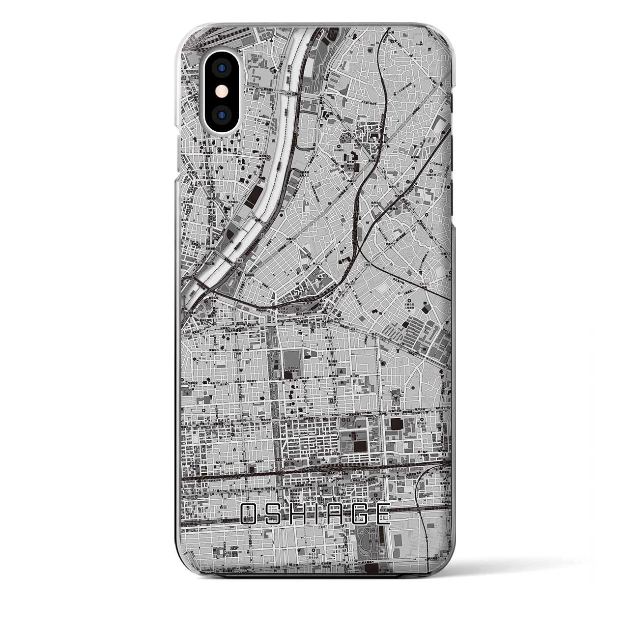【押上(東京都)】地図柄iPhoneケース(クリアタイプ)