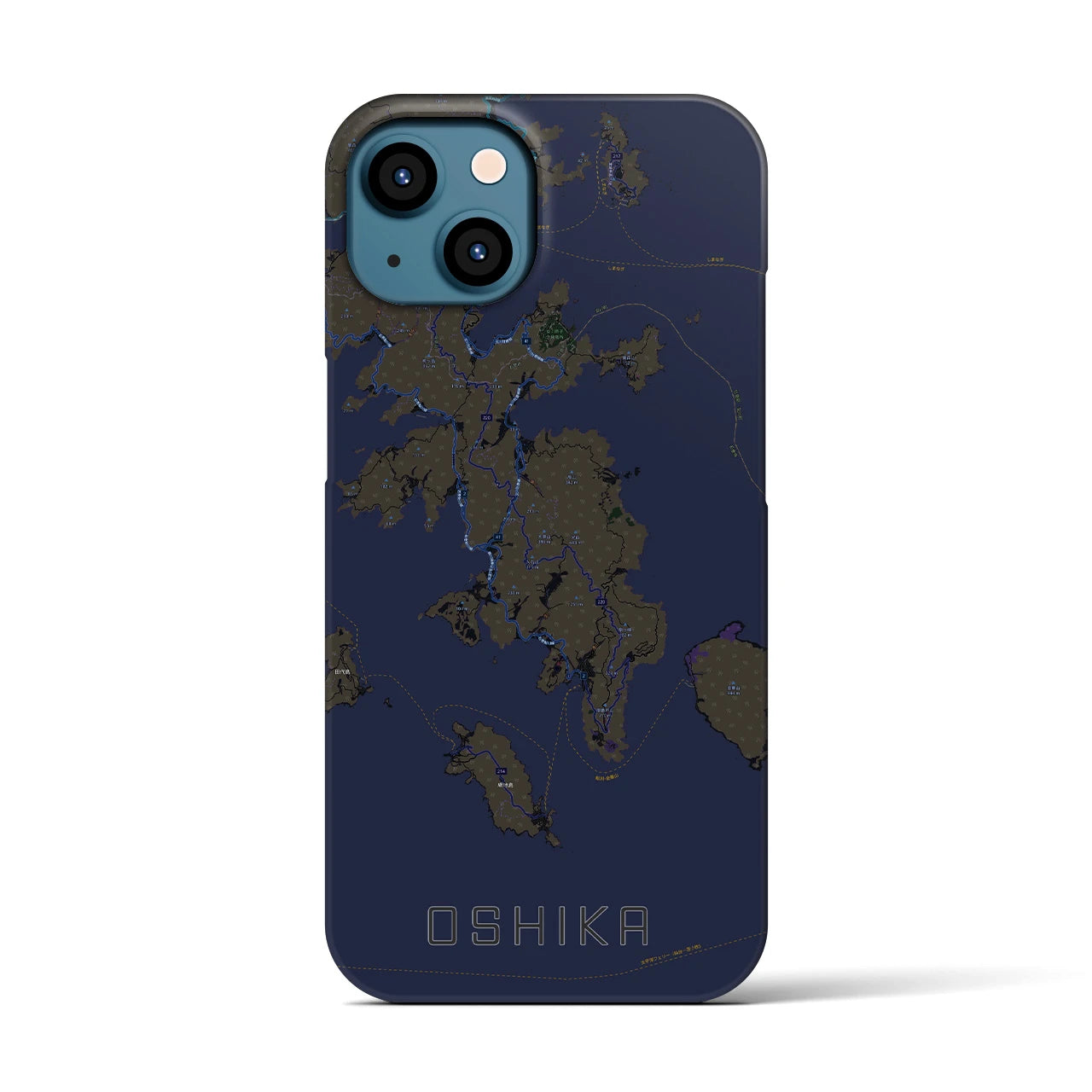 【牡鹿(宮城県)】地図柄iPhoneケース(バックカバータイプ)