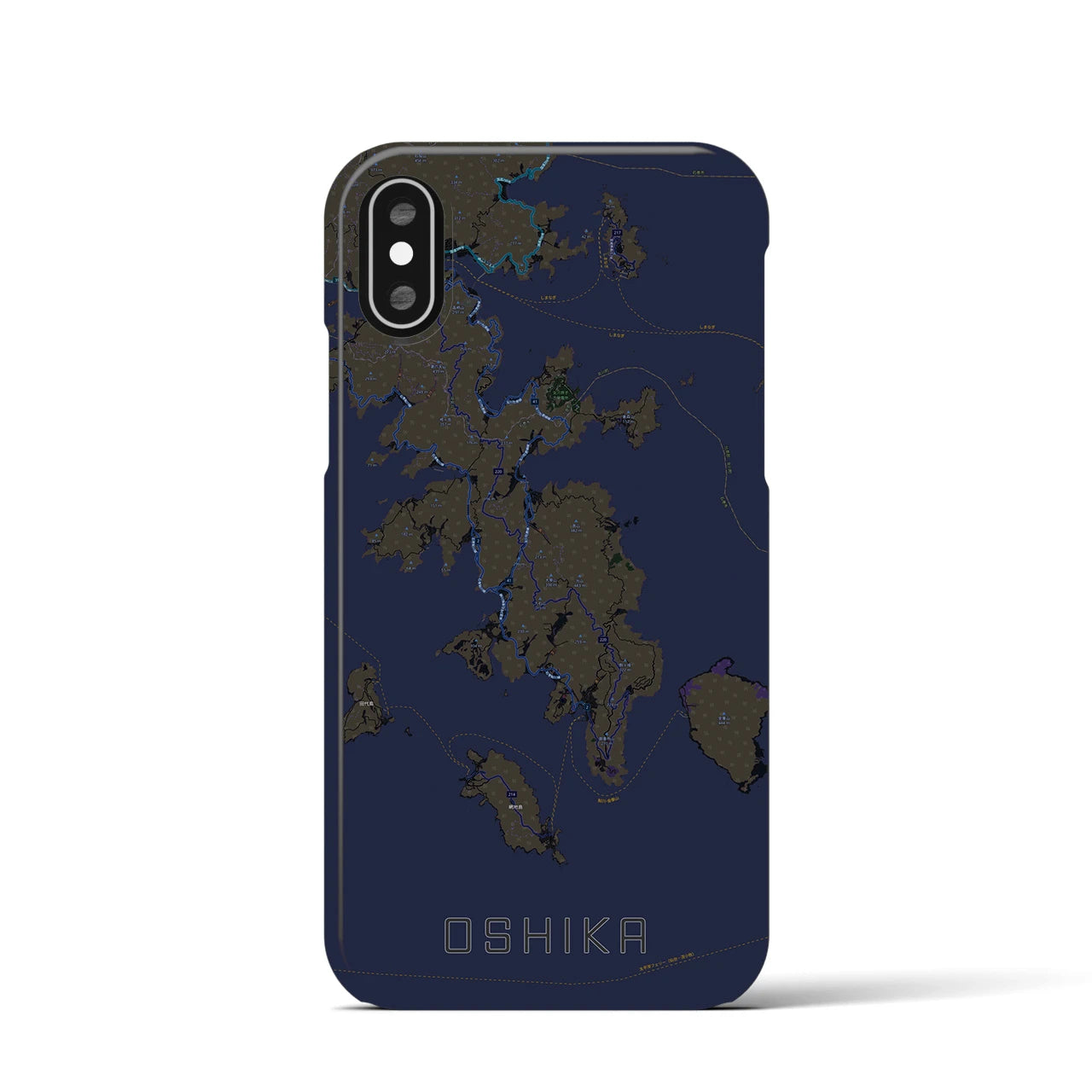 【牡鹿(宮城県)】地図柄iPhoneケース(バックカバータイプ)