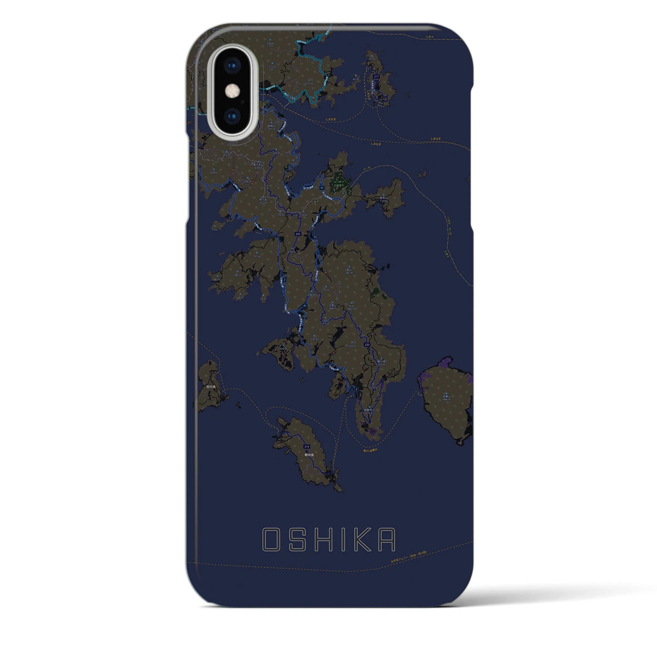 【牡鹿(宮城県)】地図柄iPhoneケース(バックカバータイプ)