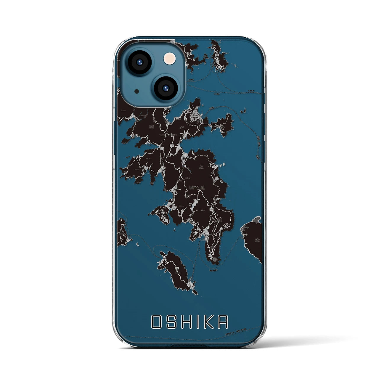 【牡鹿(宮城県)】地図柄iPhoneケース(クリアタイプ)