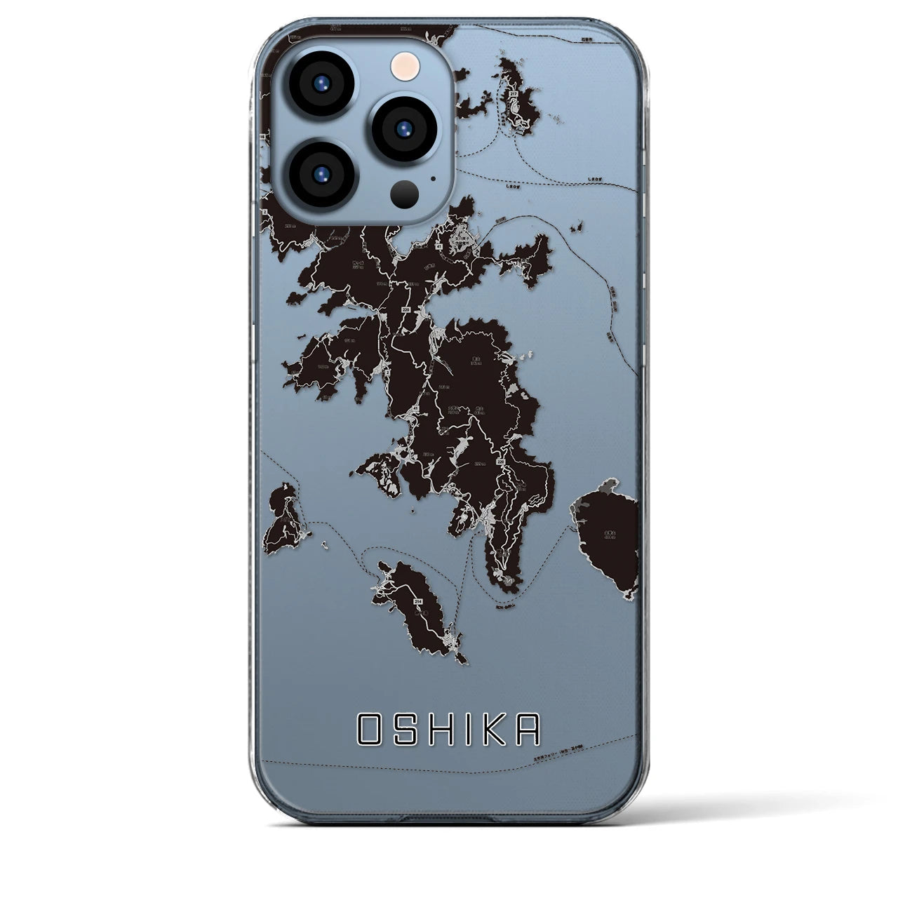 【牡鹿(宮城県)】地図柄iPhoneケース(クリアタイプ)