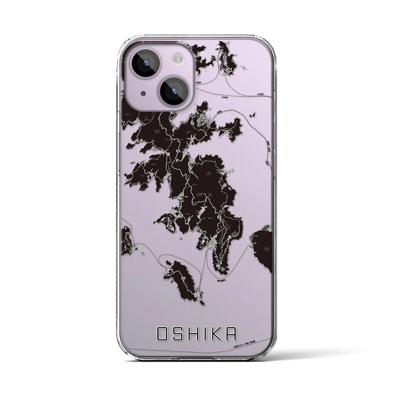 【牡鹿(宮城県)】地図柄iPhoneケース(クリアタイプ)