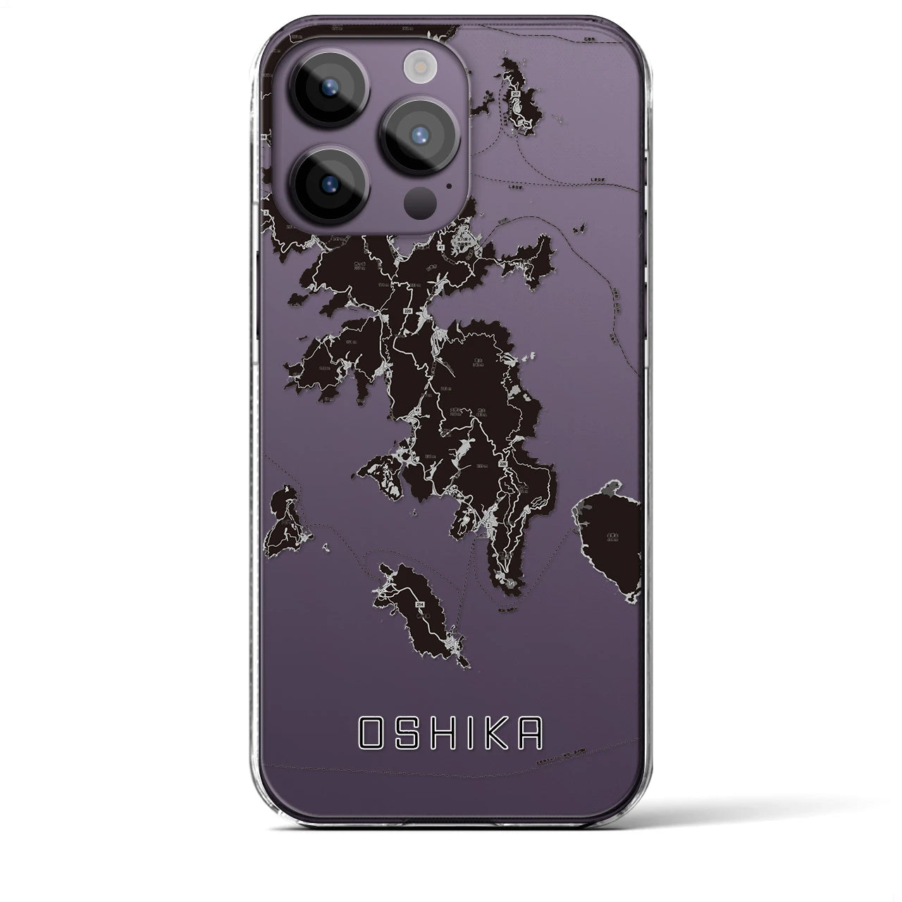 【牡鹿(宮城県)】地図柄iPhoneケース(クリアタイプ)