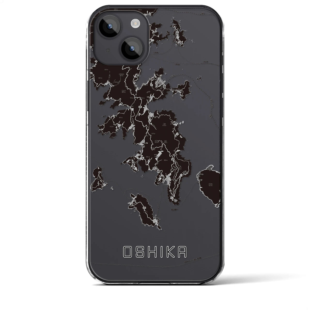 【牡鹿(宮城県)】地図柄iPhoneケース(クリアタイプ)