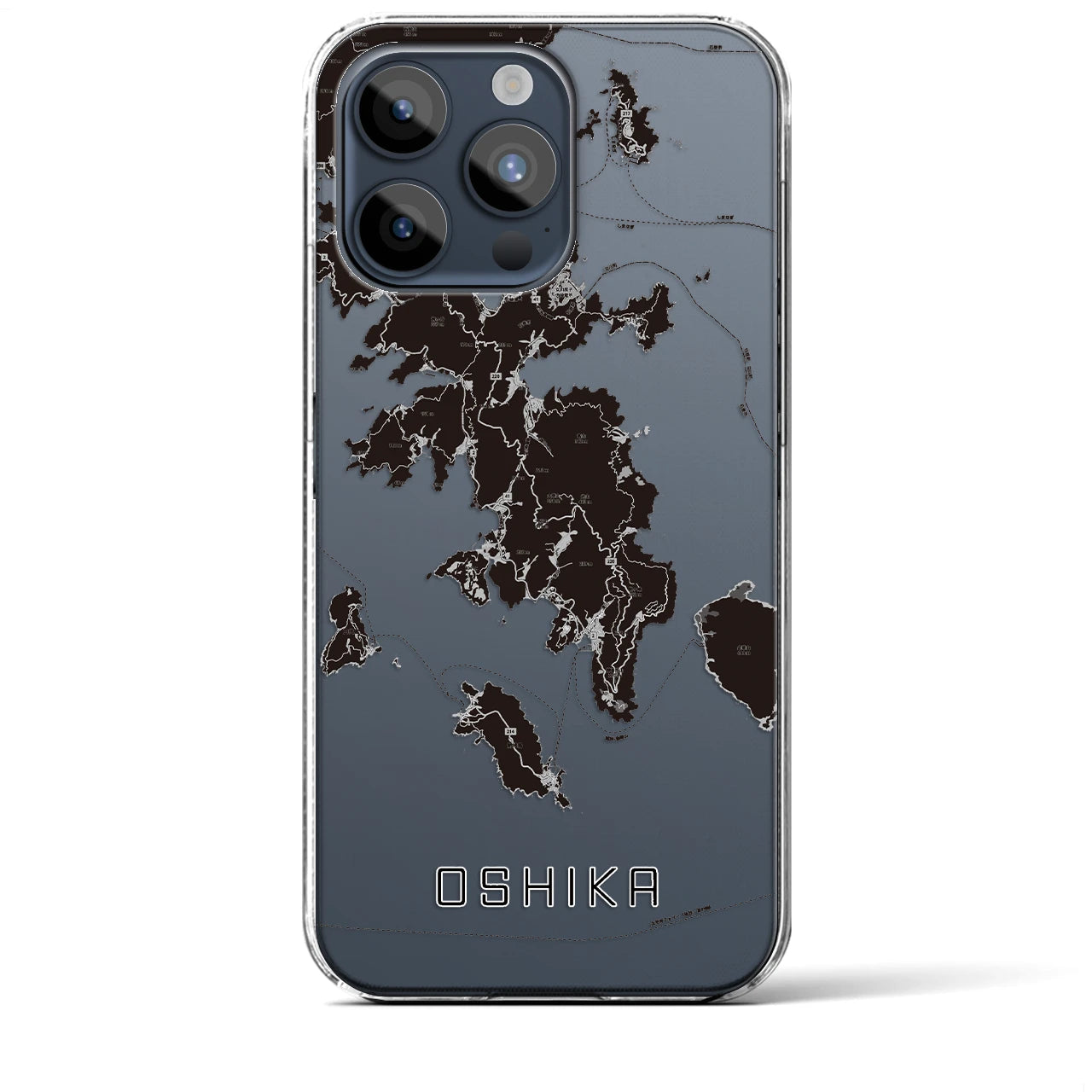 【牡鹿(宮城県)】地図柄iPhoneケース(クリアタイプ)